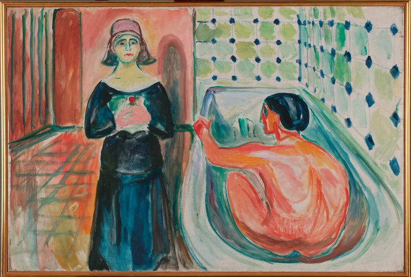 Marat au bain et Charlotte Corday - Edvard Munch