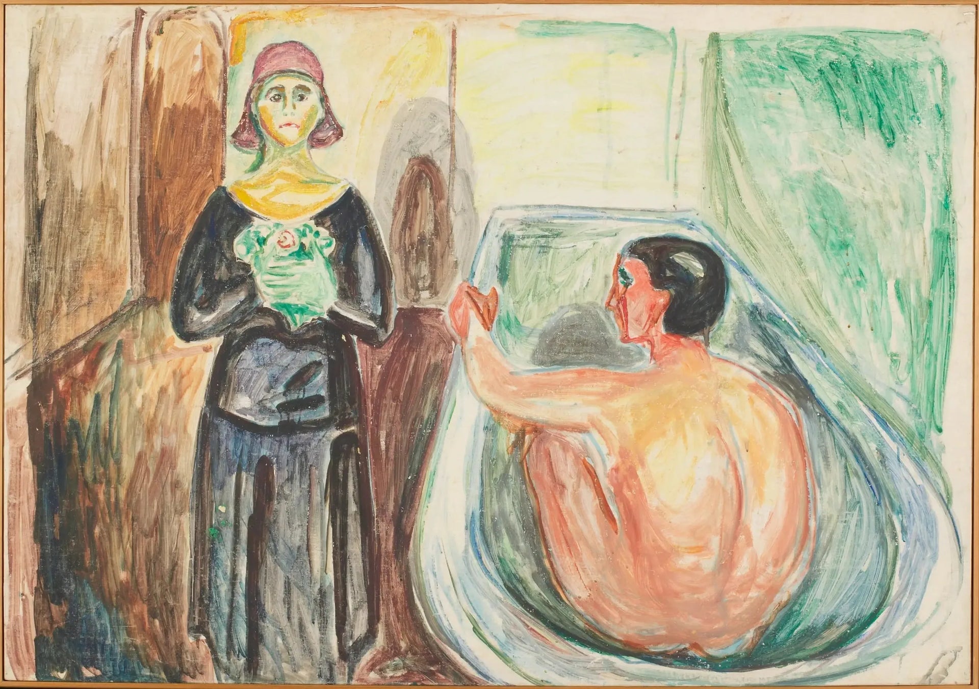Marat au bain et Charlotte Corday - Edvard Munch image 1 reproduction artisanale de tableau
