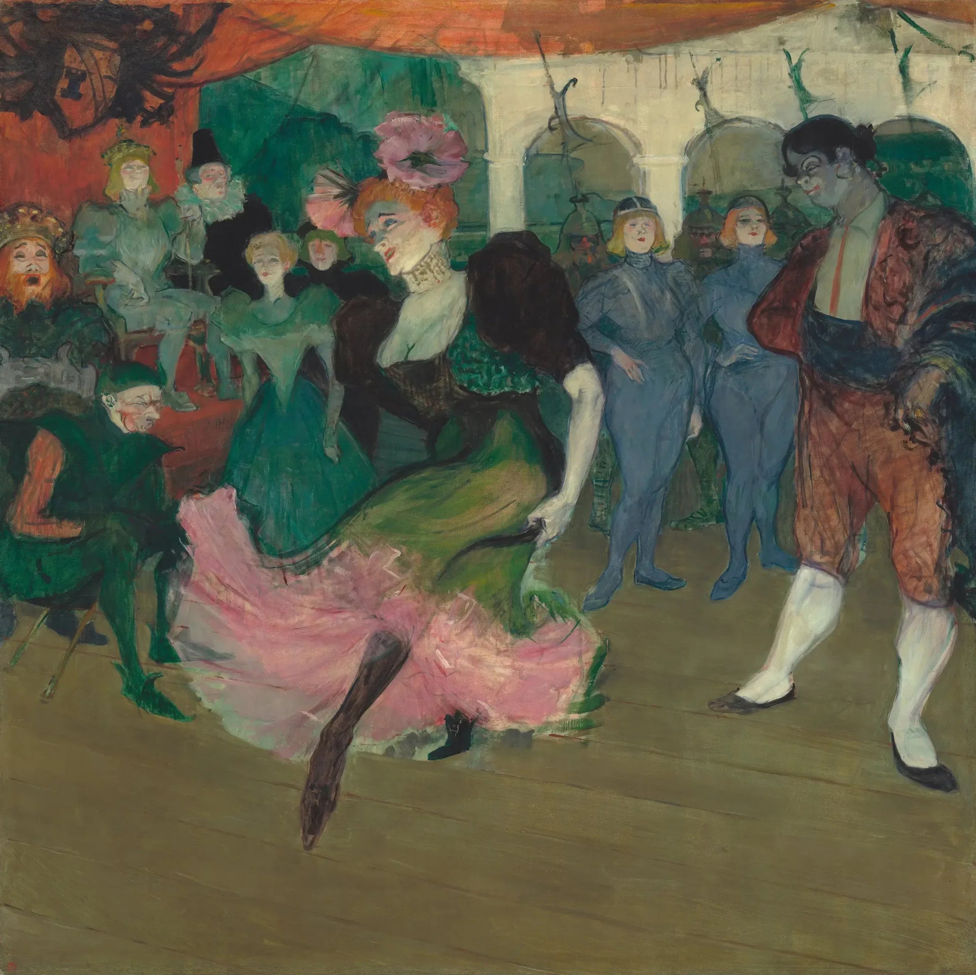 Marcelle Lender dansant le Boléro dans Chilpéric - Henri de Toulouse-Lautrec image 1 copie de tableau peinte à la main