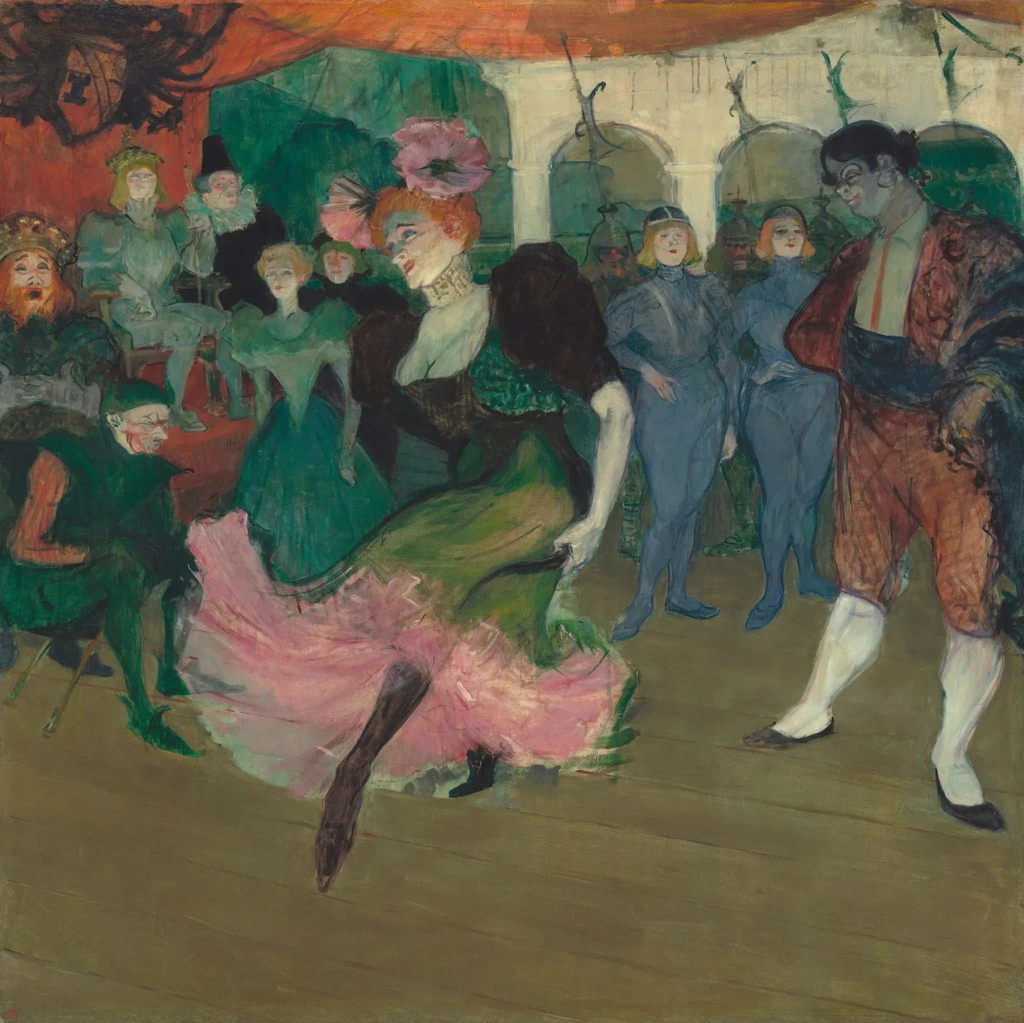 Marcelle Lender dansant le Boléro dans Chilpéric - Henri de Toulouse-Lautrec image 1 copie de tableau peinte à la main