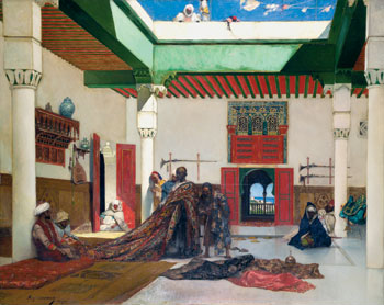 Marchand de tapis à Tanger - Jean-Joseph Benjamin-Constant image 1 reproduction de peinture à l’huile