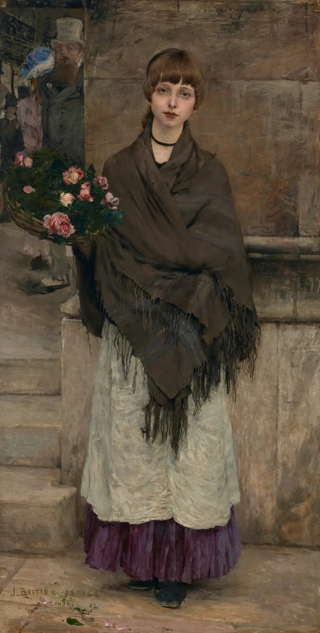 Marchande de fleurs à Londres - Jules Bastien-Lepage image 1 tableau peint à l’huile sur toile