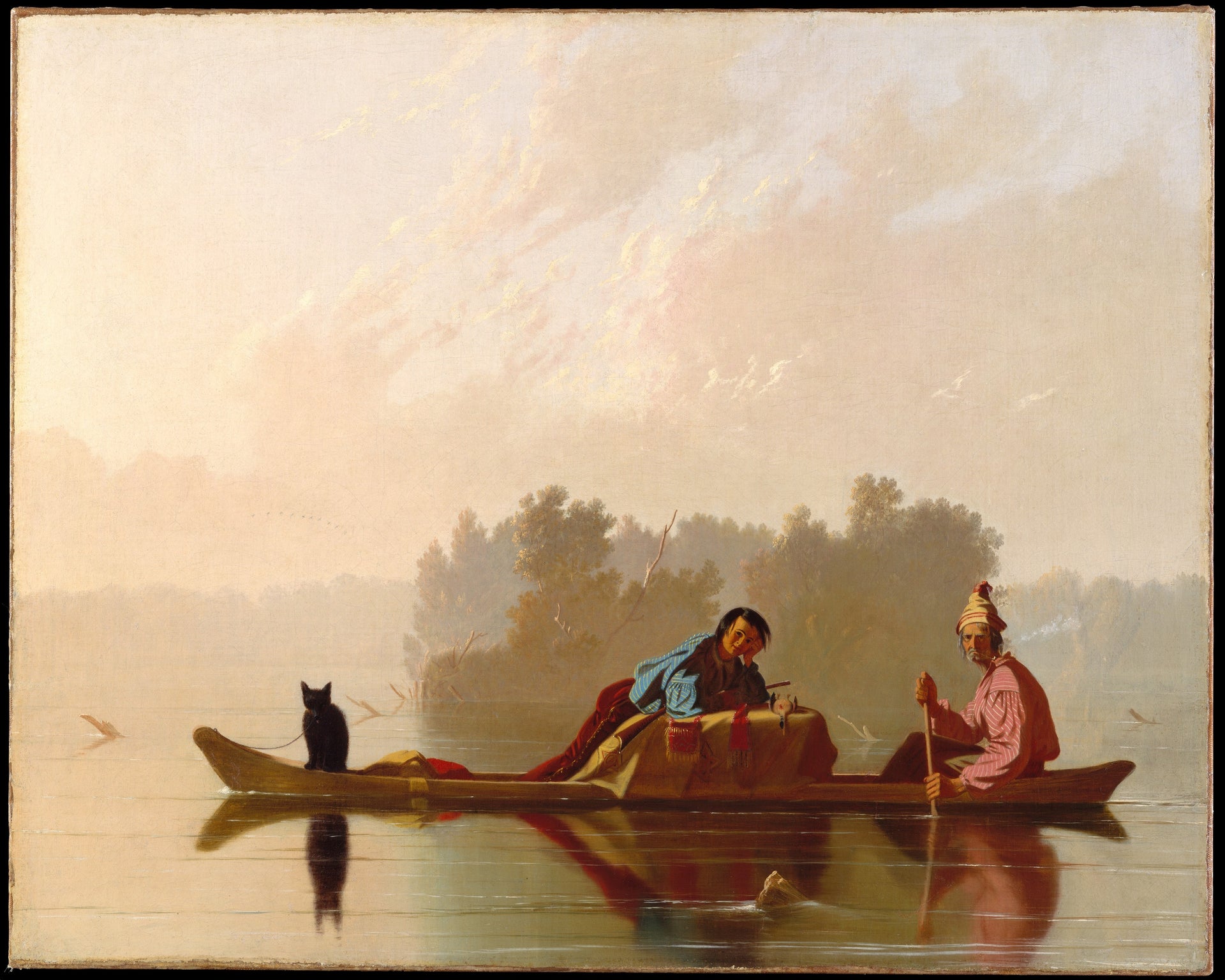 Marchands de fourrures descendant le Missouri, George Caleb Bingham