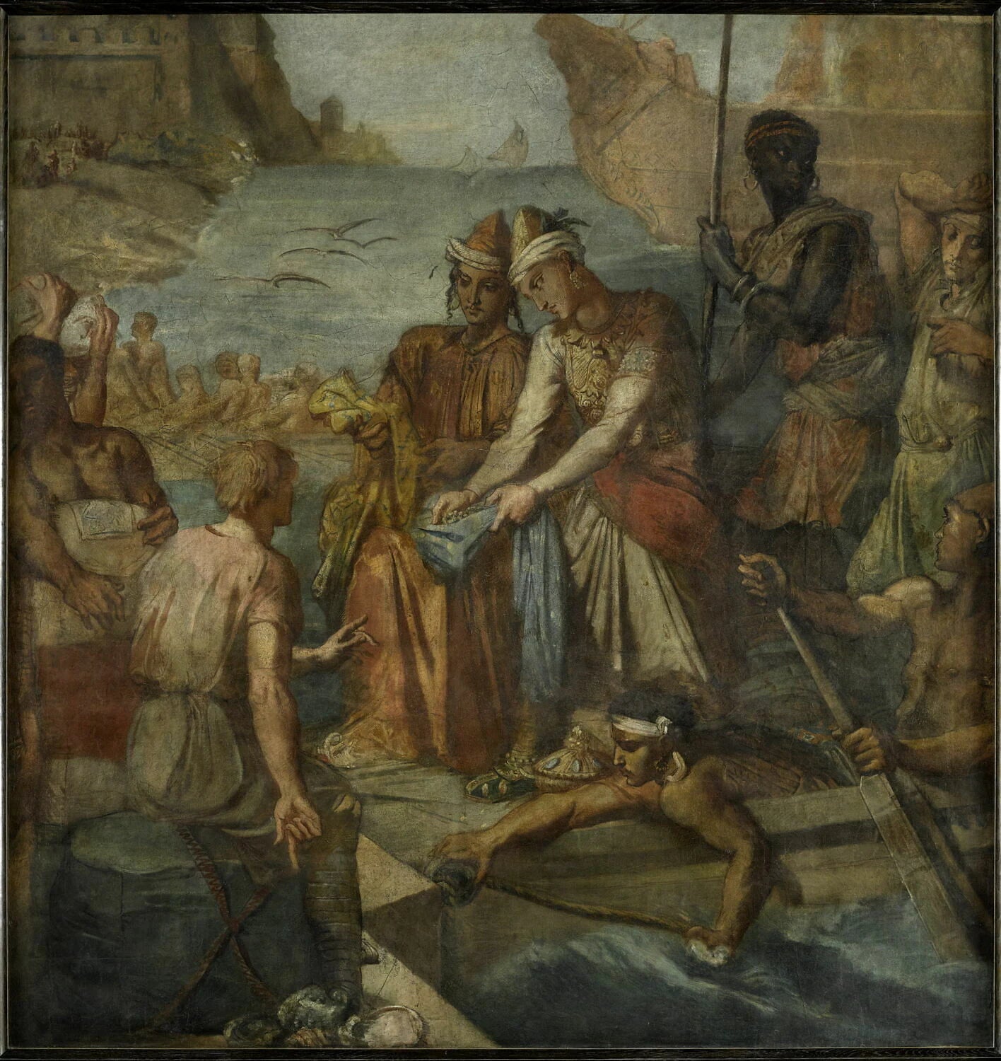 Marchands orientaux dans un port occidental - Théodore Chassériau