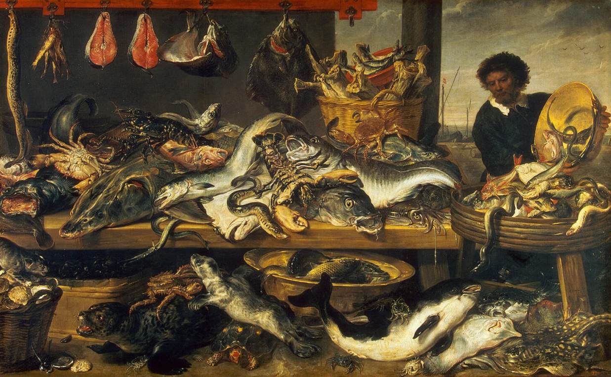 Marché aux poissons - Frans Snyders image 1 reproduction réalisée par Alpha Reproduction