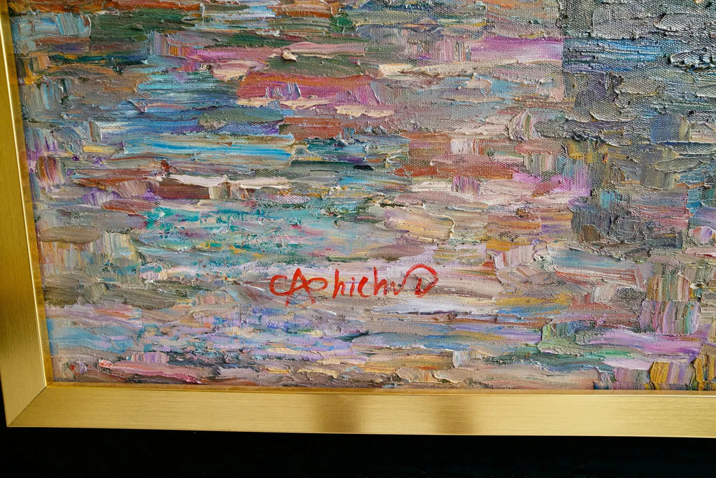 Marché flottant | 145 x 105 cm image 14 reproduction artisanale de tableau