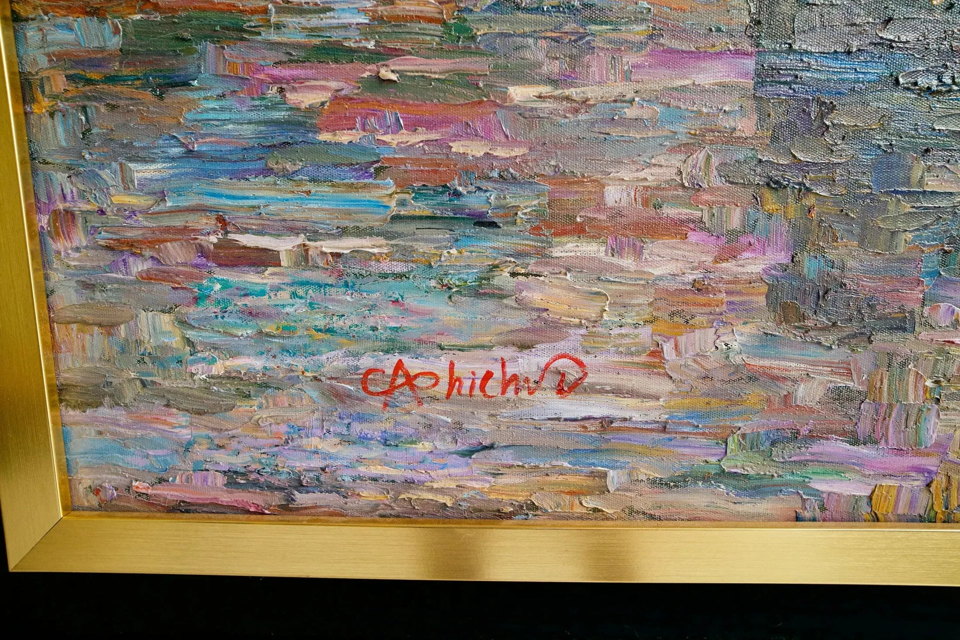 Marché flottant | 145 x 105 cm image 14 reproduction artisanale de tableau