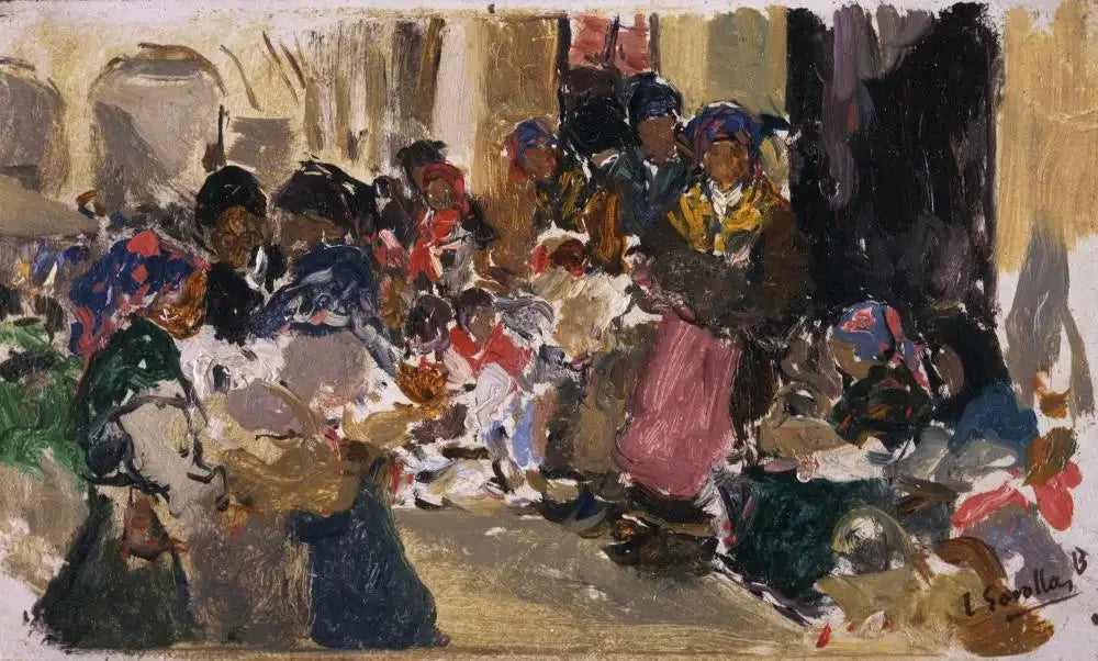 Marché, León (Arcade) - Joaquín Sorolla image 1 reproduction de peinture à l’huile