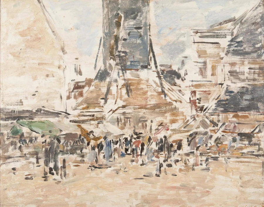 Marché Sainte-Catherine à Honfleur - Eugène Boudin