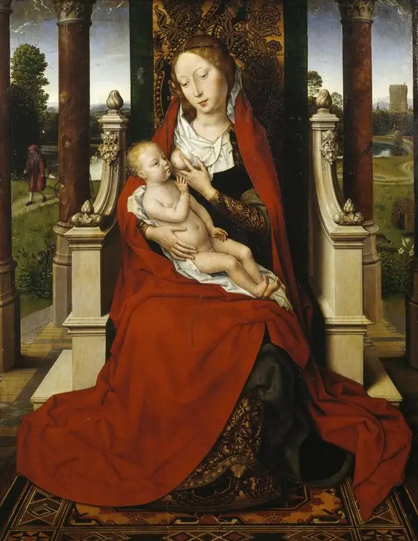 Mare de Déu de la Llet - Hans Memling image 1 reproduction artisanale de tableau