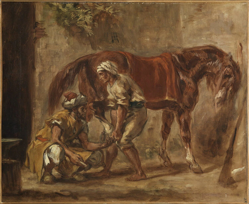 Le Maréchal-Ferrant, dit aussi Arabes ferrant un cheval - Eugène Delacroix