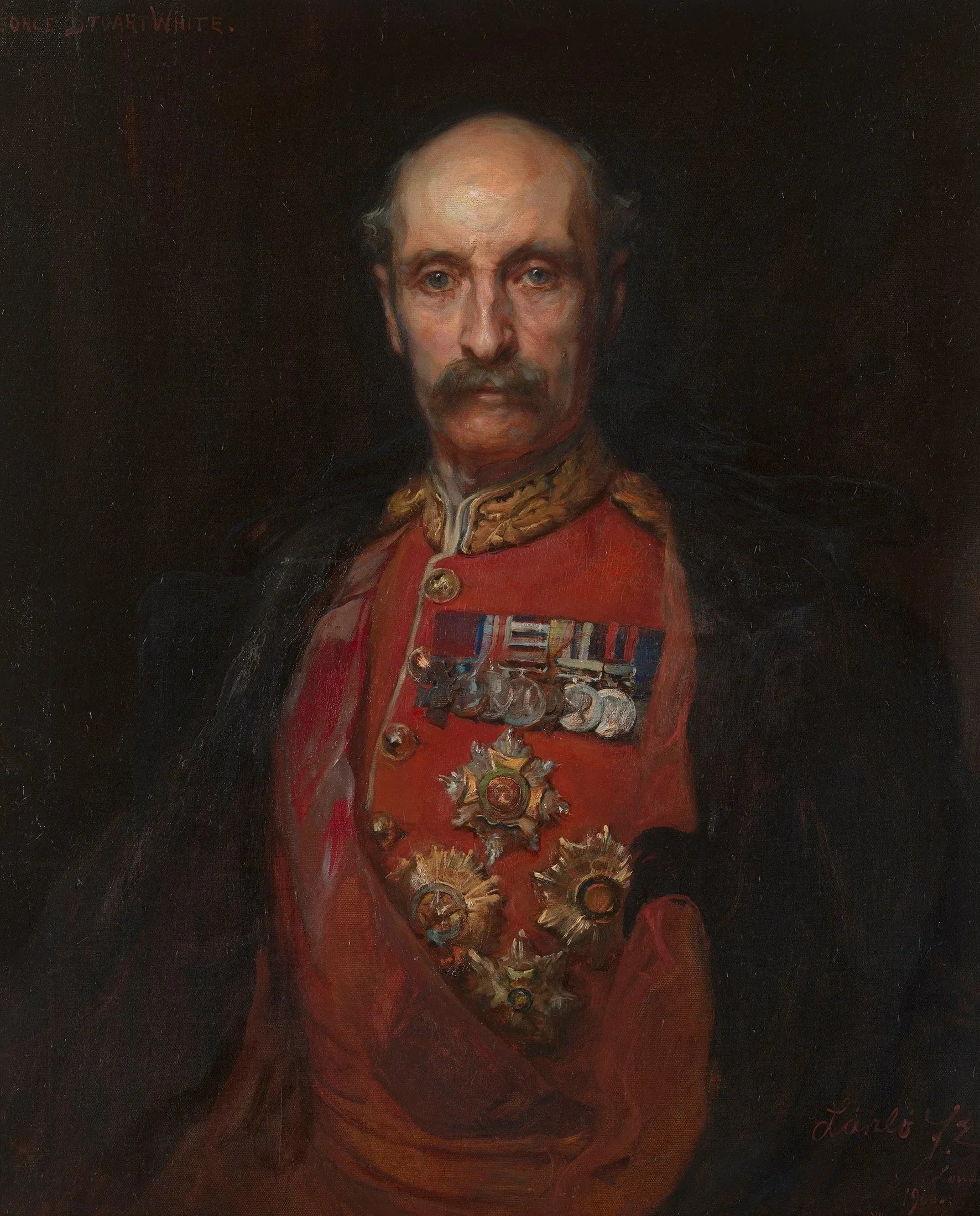 Maréchal Sir George White, V.C. (1835-1912) - Philip de László image 1 copie de tableau peinte à la main