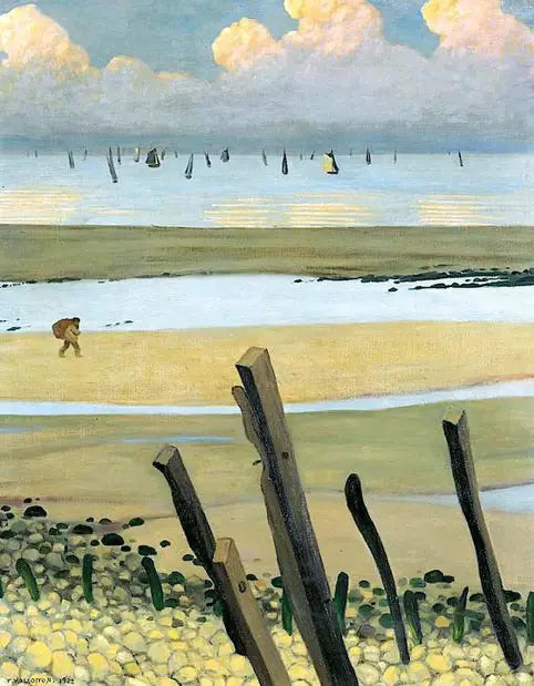 Marée basse à Villerville - Félix Vallotton image 1 copie de tableau peinte à la main