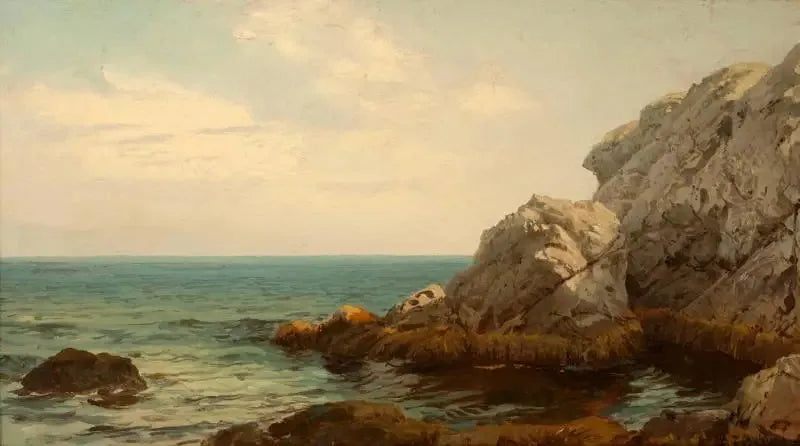 Marée basse, Newport, Rhode Island - William Trost Richards image 1 reproduction artisanale de tableau