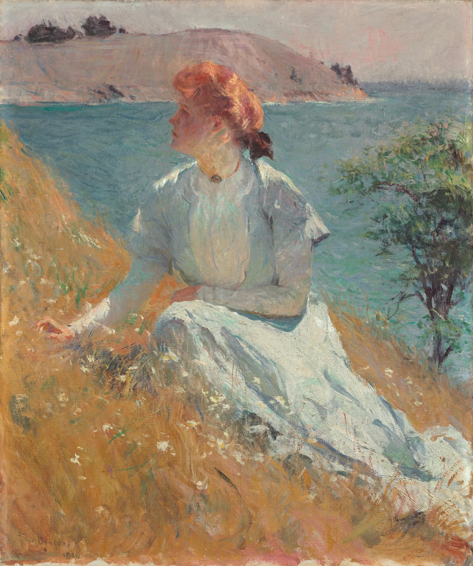 Margaret (Gretchen) Strong - Frank Weston Benson image 1 copie de tableau peinte à la main