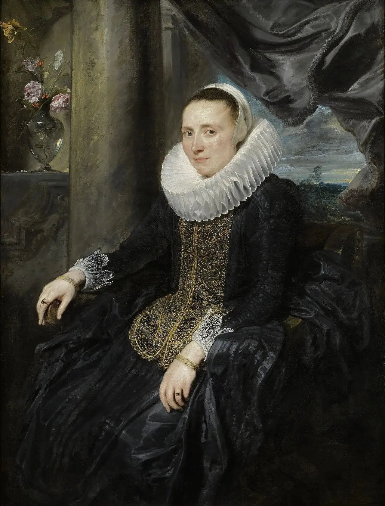 Margareta Snyders - Antoine van Dyck image 1 copie peinte à la main à l’huile