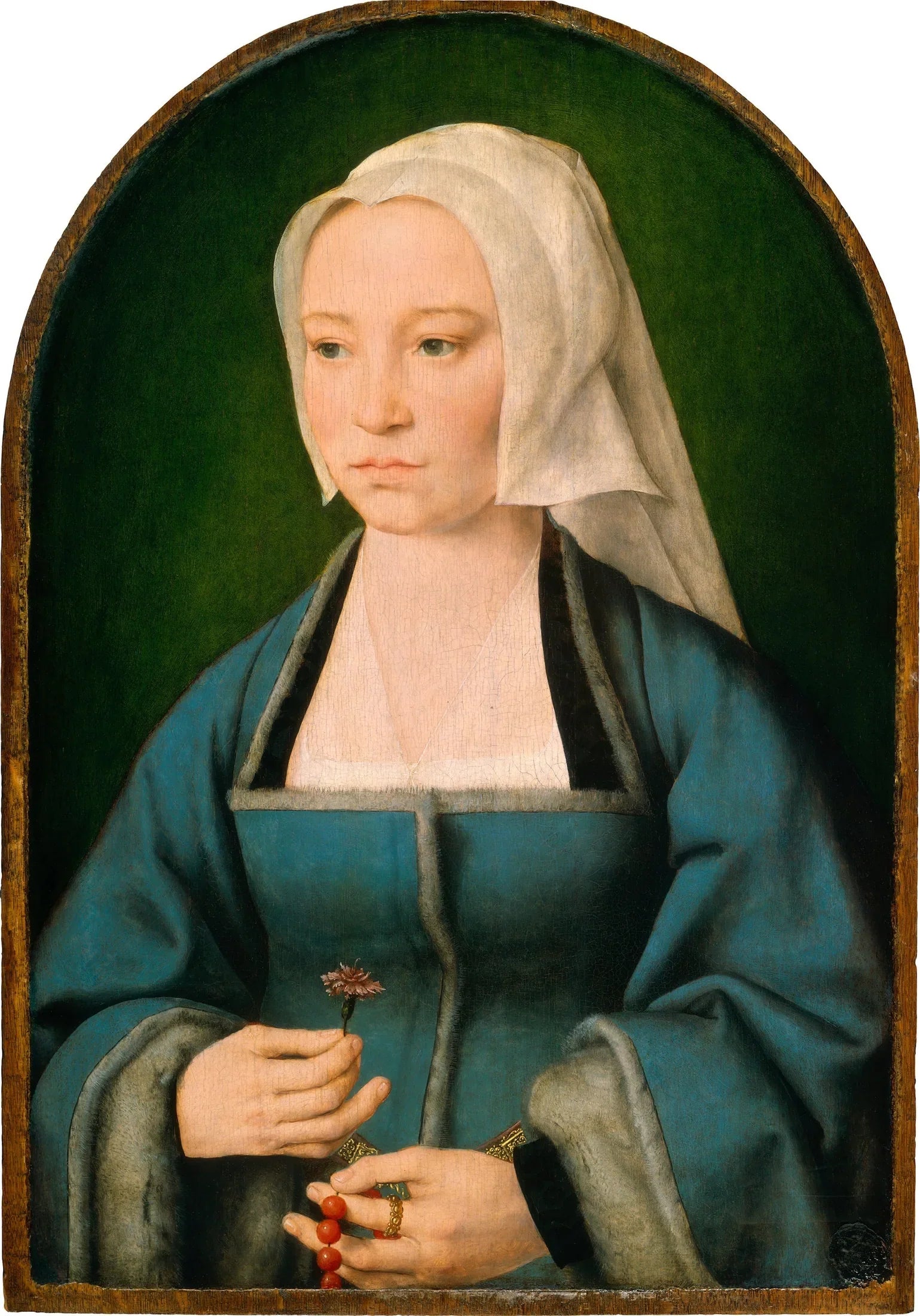 Margaretha Boghe, épouse de Joris Vézeleer - Joos van Cleve image 1 copie de tableau peinte à la main