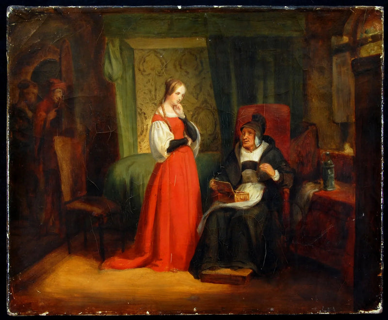 Margaretha en Martha met het juwelenkistje - Ary Scheffer