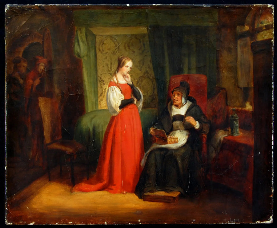 Margaretha en Martha met het juwelenkistje - Ary Scheffer