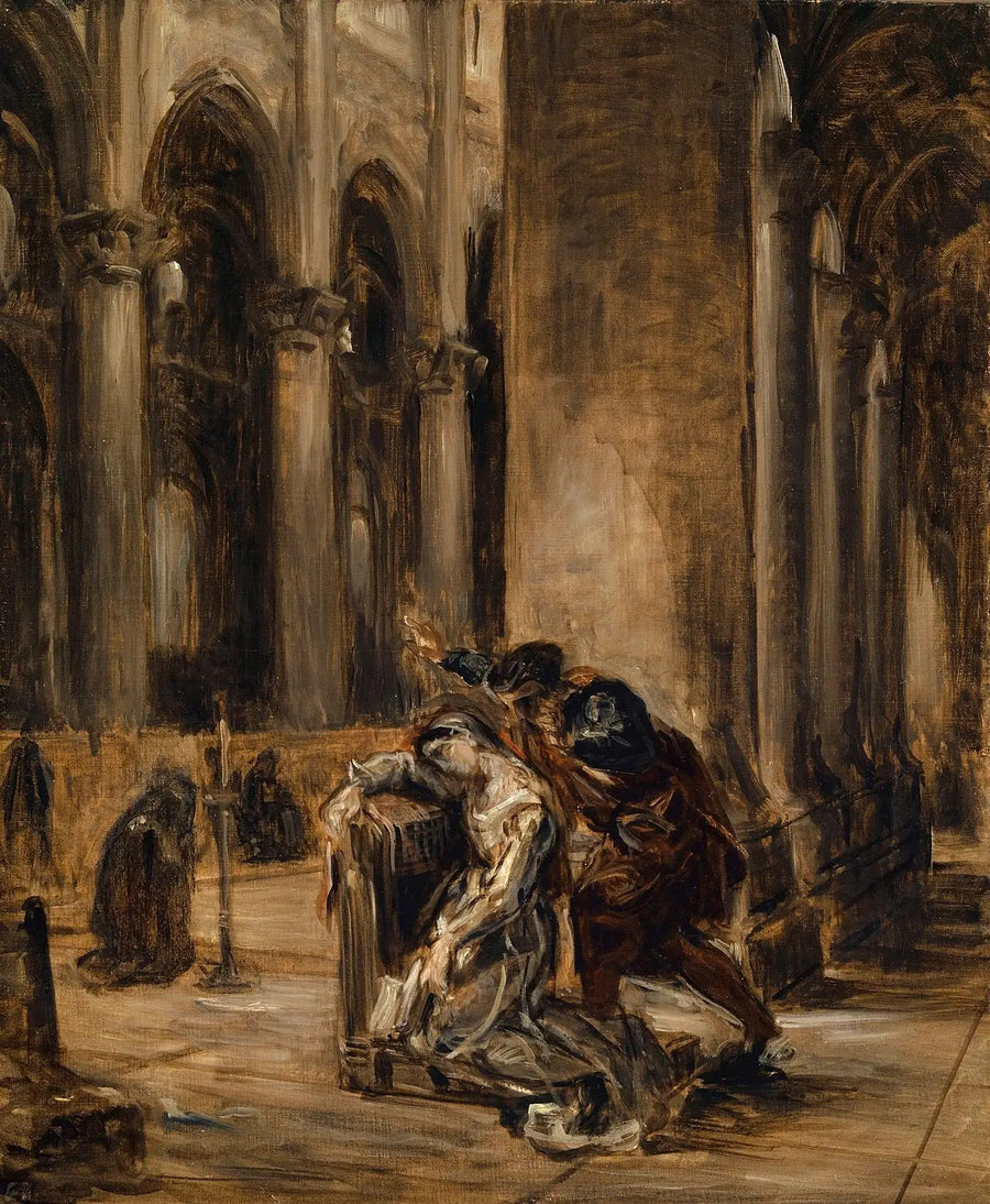 Marguerite à l'église - Eugène Delacroix