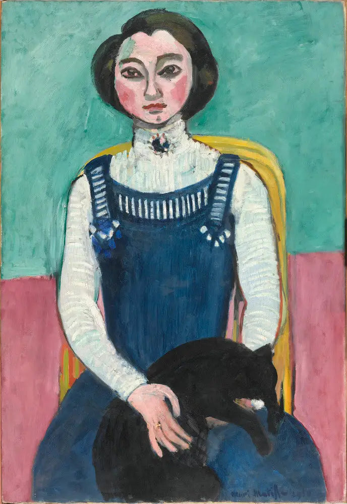 Marguerite au chat noir - Henri Matisse image 1 copie de tableau peinte à la main