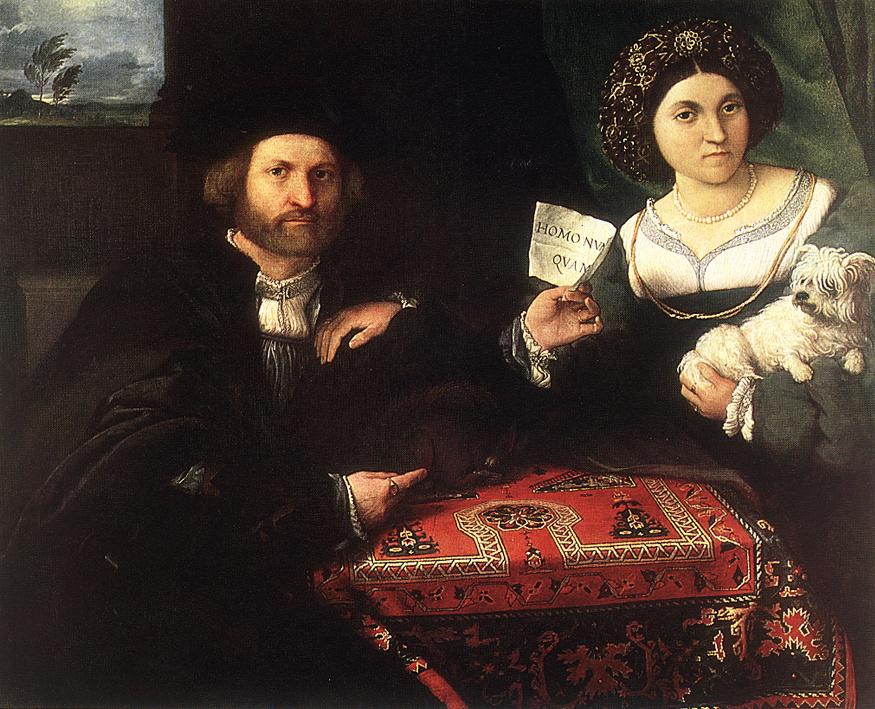 Mari et femme - Lorenzo Lotto image 1 copie peinte à la main à l’huile