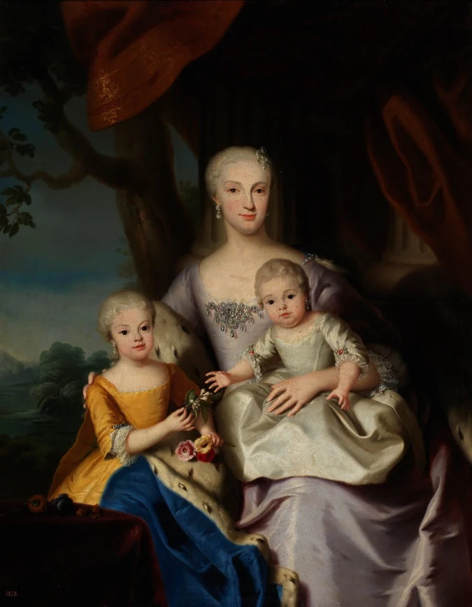 Maria Antonia d'Espagne et ses deux filles - Domenico Duprà