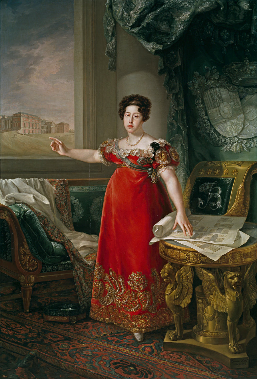 Maria Isabel de Bragance, reine d'Espagne, fondatrice du Musée du Prado - Bernardo López y Piquer