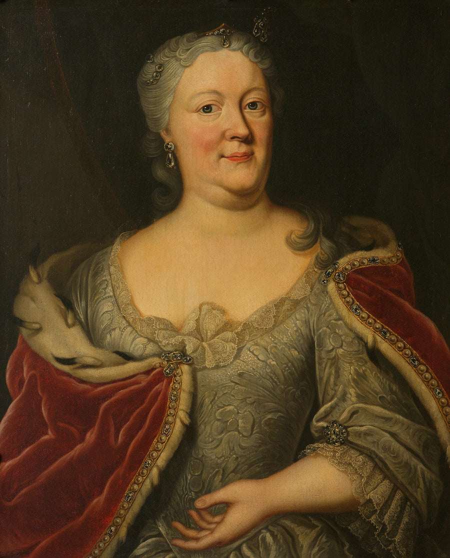 Maria Louisa van Hessen-Kassel (1688-1765), dite Maaike-Meu, veuve du stathouder frison Johan Willem Friso, prince d'Orange-Nassau - Johann Philipp Behr