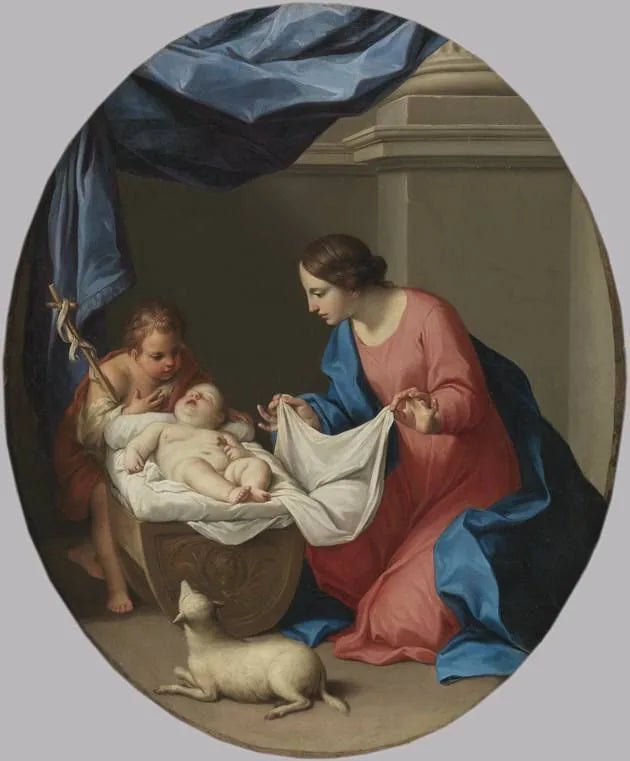 Maria mit Kind und Johannesknaben - Carlo Maratta image 1 reproduction de peinture à l’huile