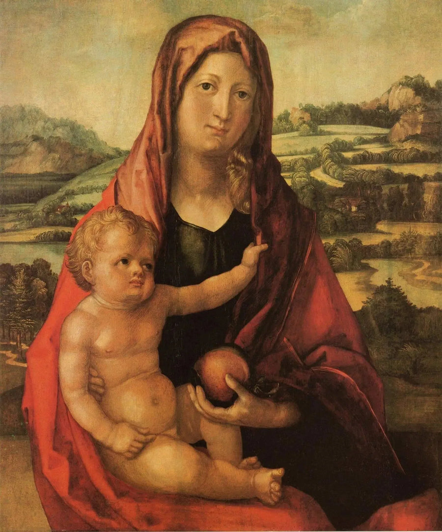 Maria mit Kind vor einer Landschaft - Albrecht Dürer