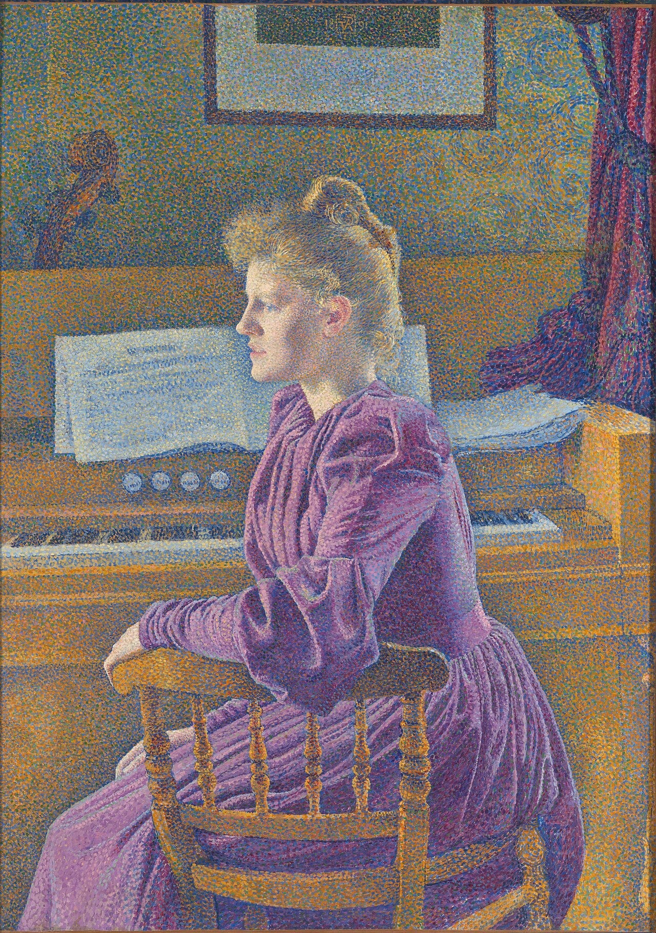 Maria Sèthe, la future madame Henry Van de Velde - Théo van Rysselberghe image 1 tableau peint à l’huile sur toile