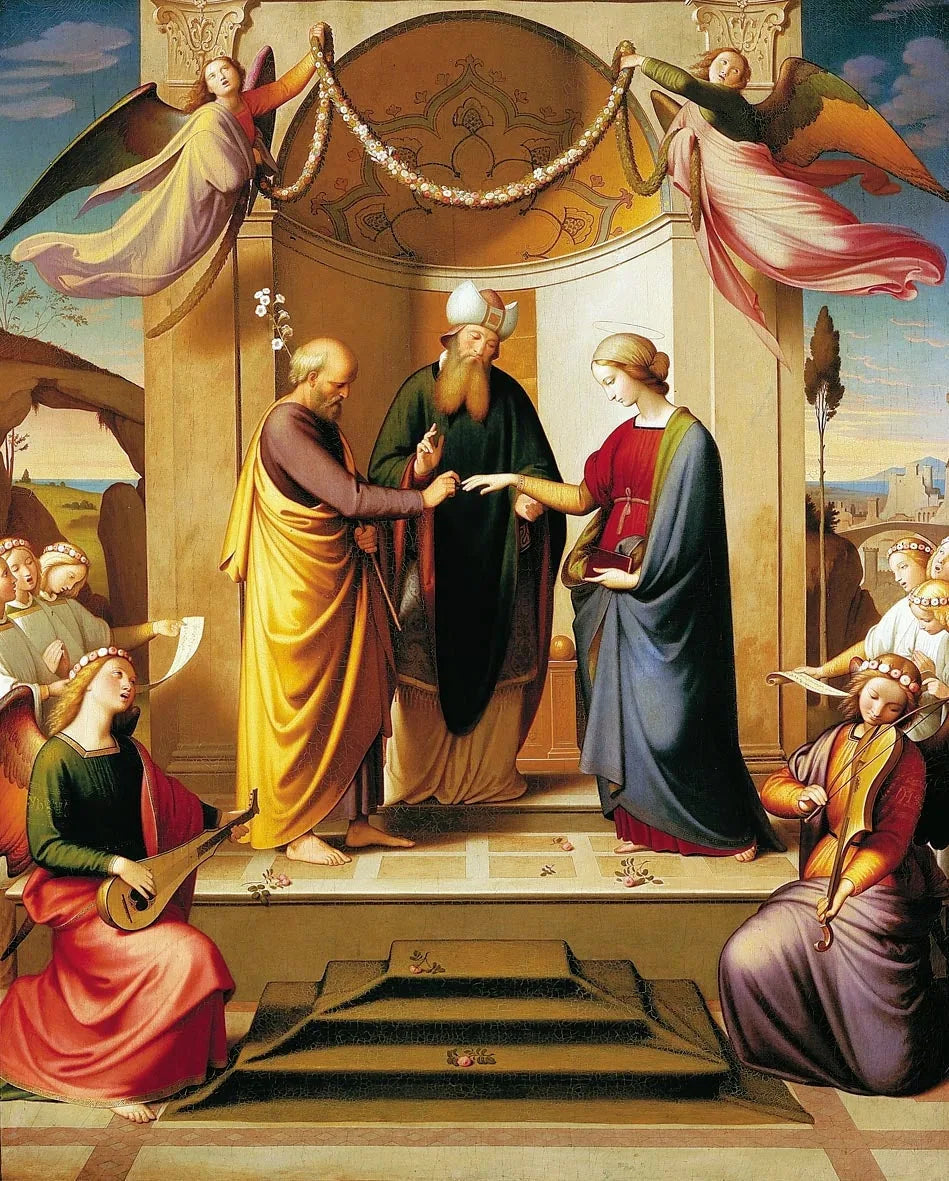 Mariage de la Vierge (Sposalizio). - Johann Friedrich Overbeck image 1 reproduction de peinture à l’huile
