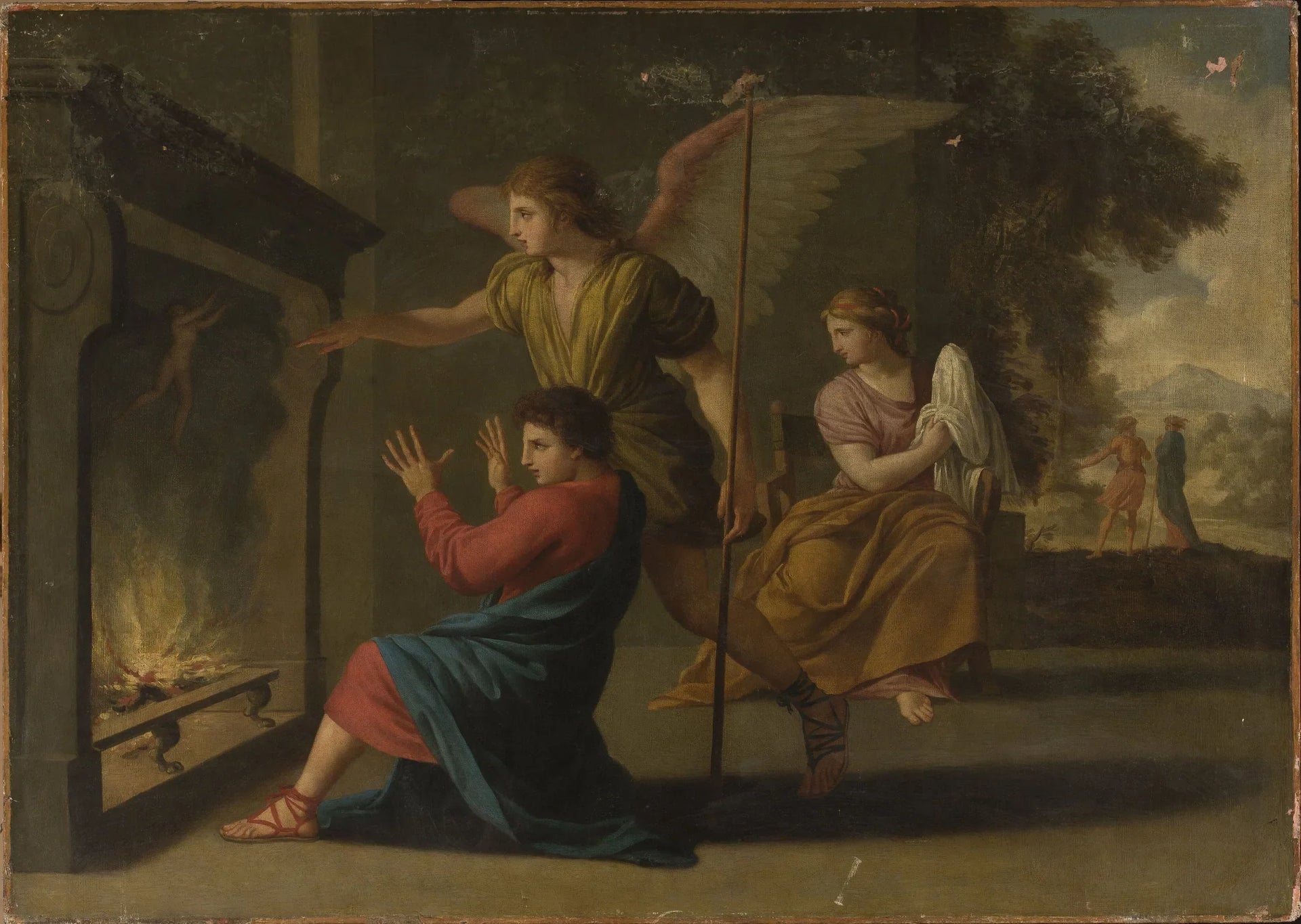 Mariage de Tobias et Sarah - Eustache Le Sueur image 1 copie peinte à la main à l’huile