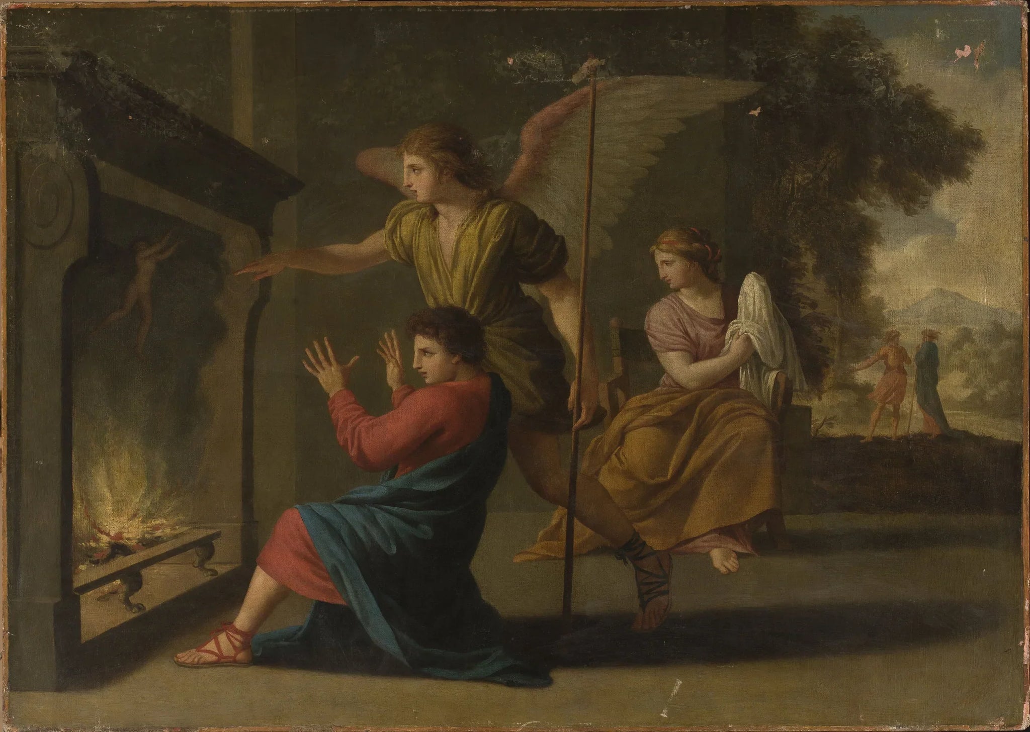 Mariage de Tobias et Sarah - Eustache Le Sueur image 1 copie peinte à la main à l’huile