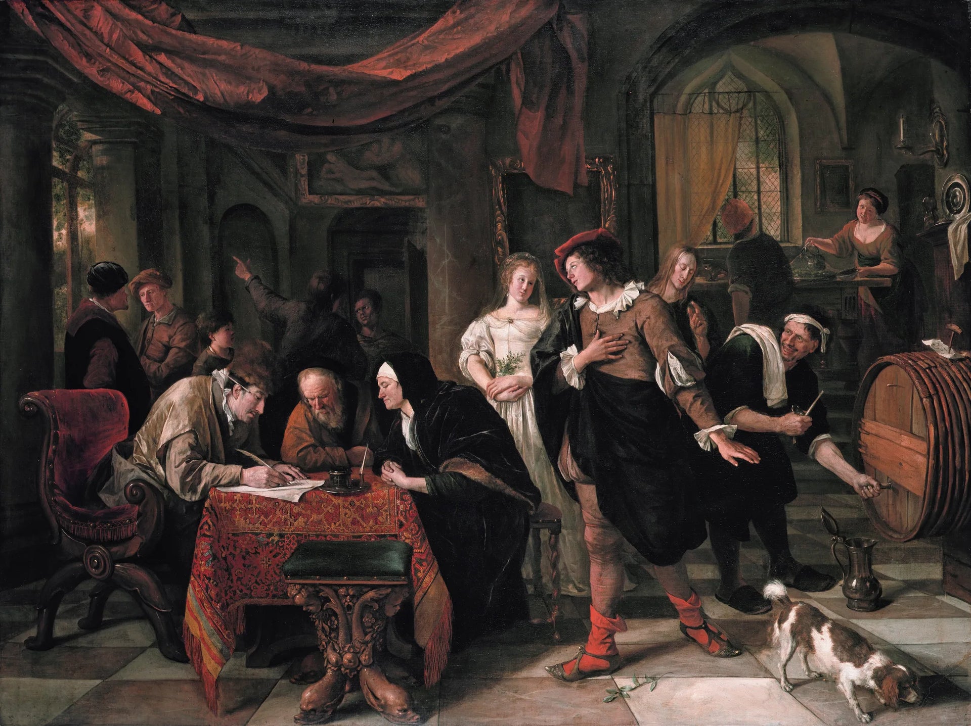 Mariage de Tobias et Sarah - Jan Steen image 1 reproduction de peinture à l’huile