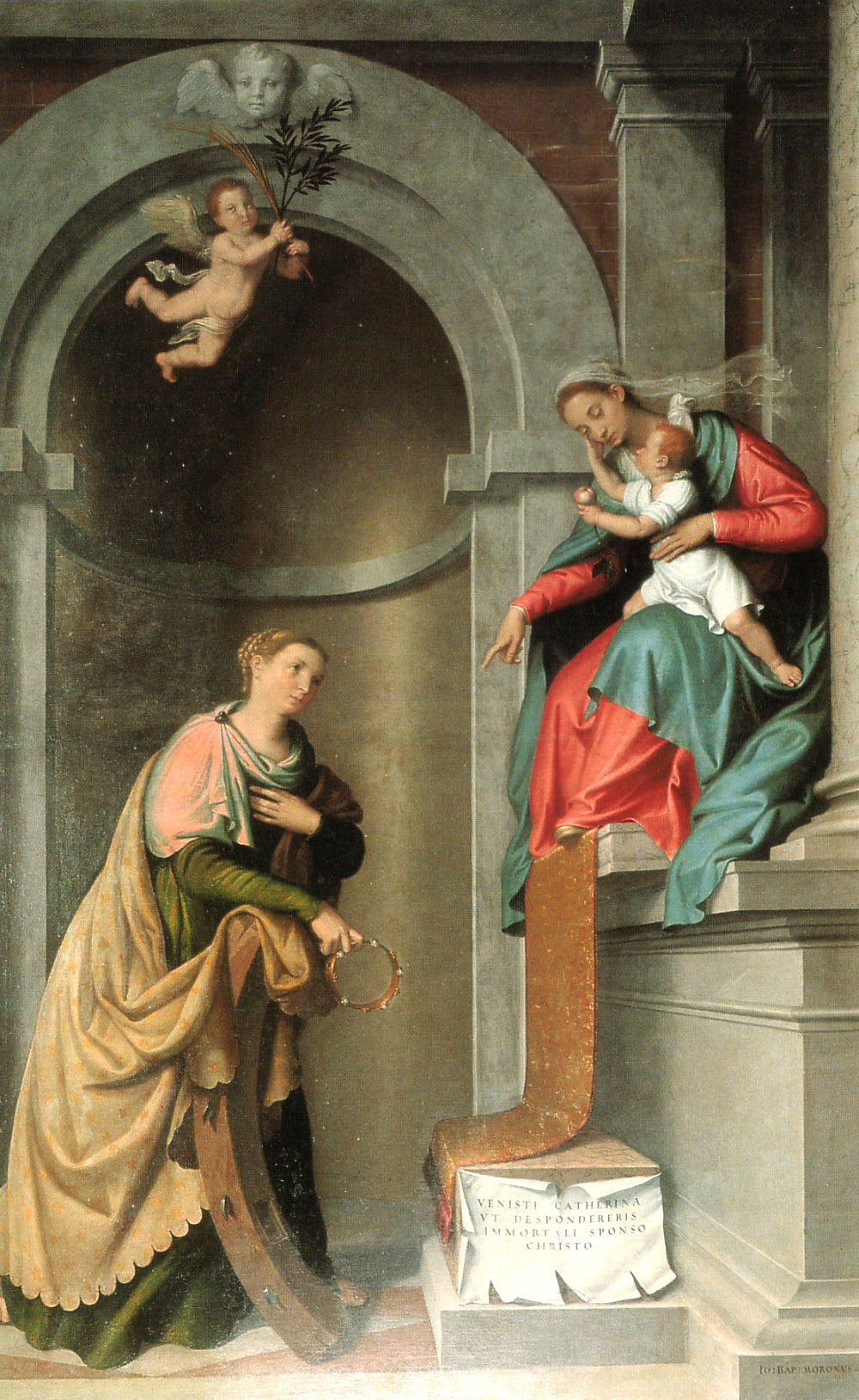 Mariage mystique de sainte Catherine d'Alexandrie - Giovanni Battista Moroni image 1 reproduction réalisée par Alpha Reproduction