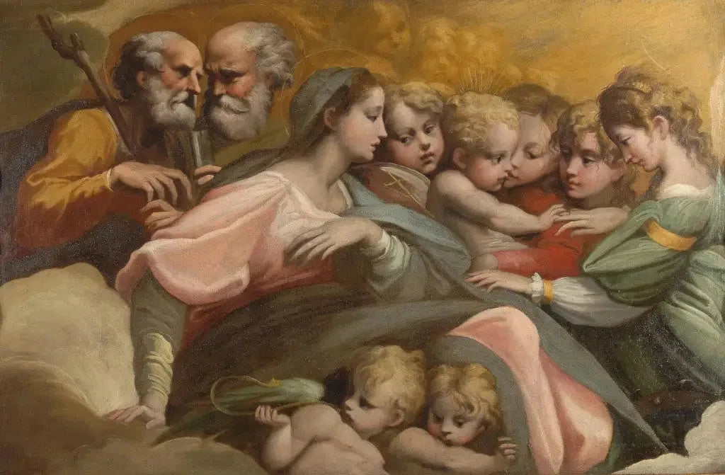 Mariage mystique de Sainte Catherine - Parmigianino image 1 reproduction de peinture à l’huile