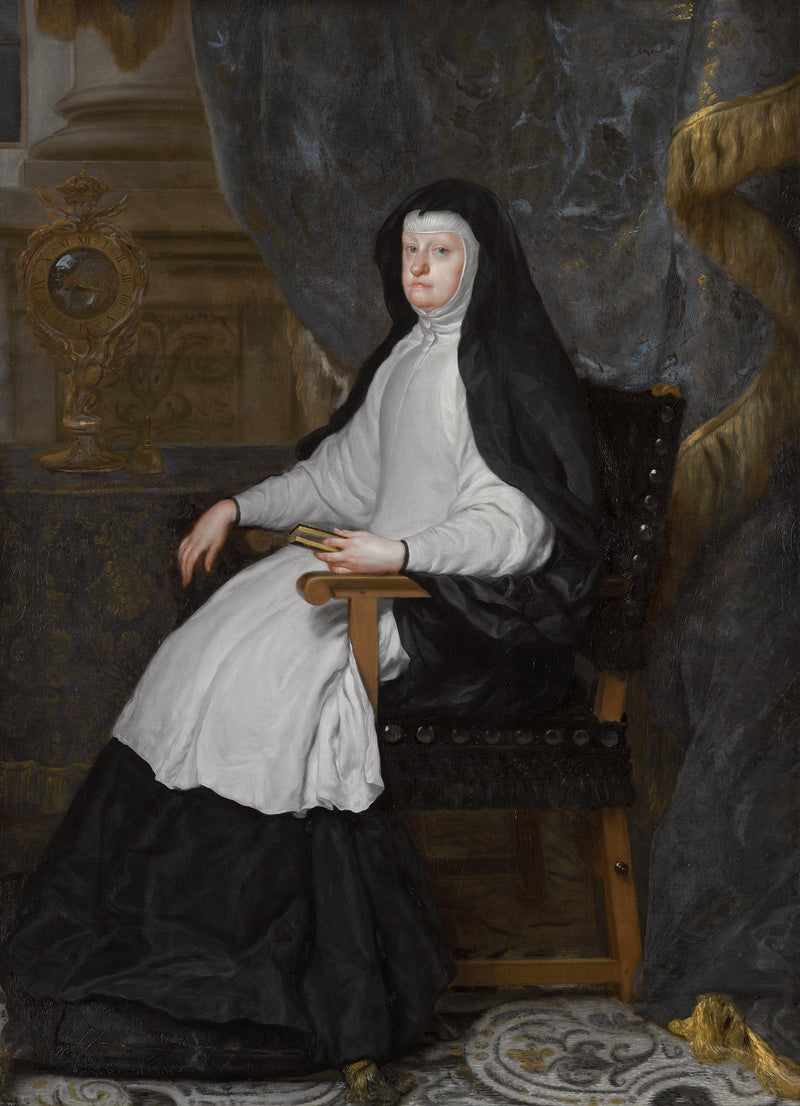 Mariana d'Autriche, épouse du roi Philippe IV d'Espagne, en tant que veuve - Claudio Coello