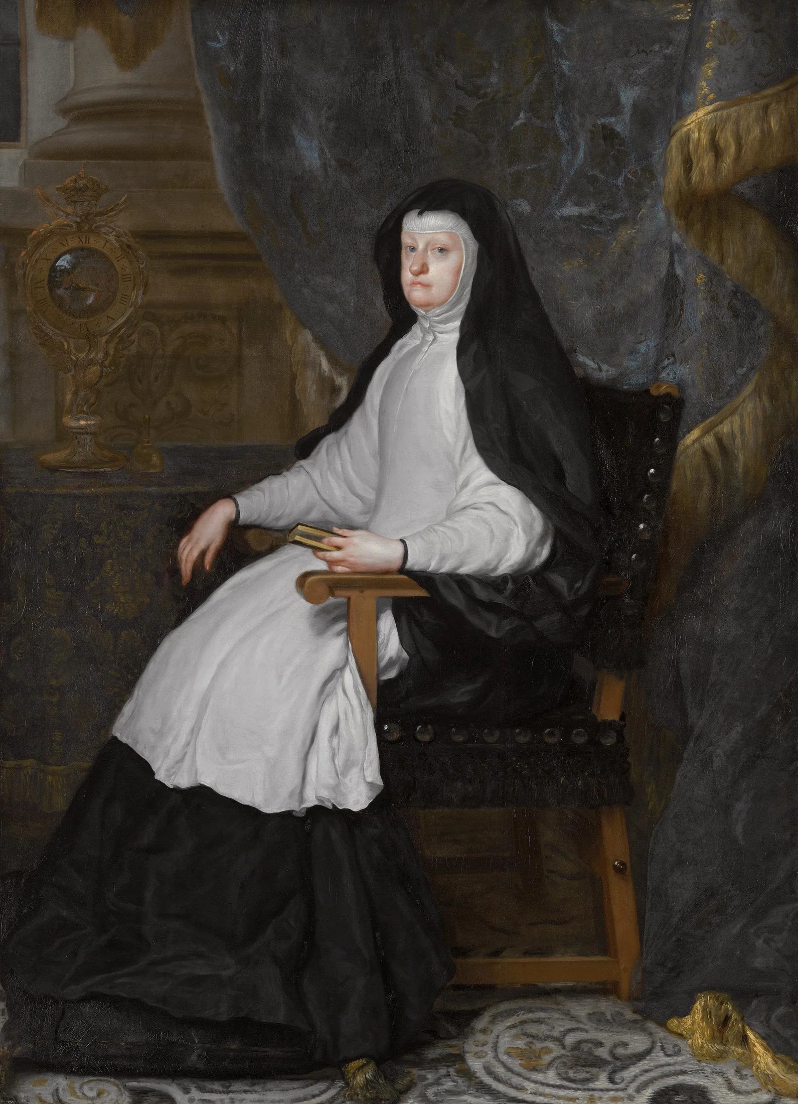 Mariana d'Autriche, épouse du roi Philippe IV d'Espagne, en tant que veuve - Claudio Coello image 1 reproduction de peinture à l’huile