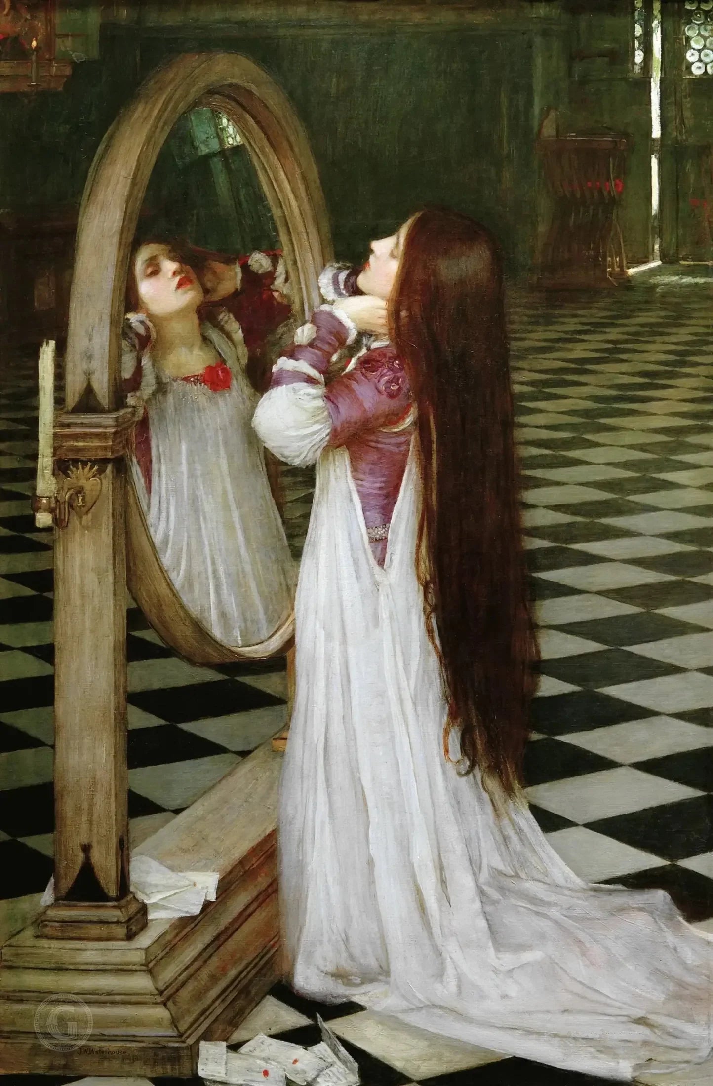 Mariana dans le Sud - John William Waterhouse image 1 reproduction artisanale de tableau