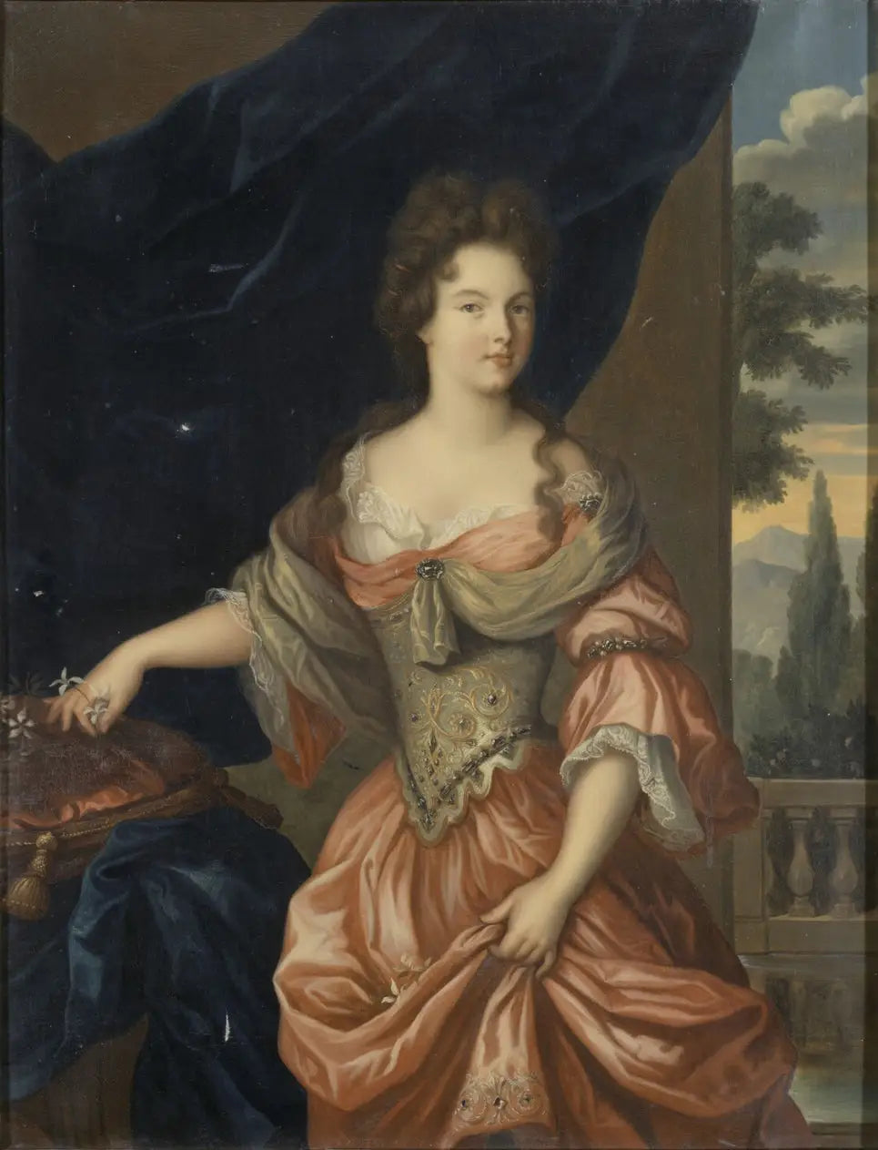 Marie-Anne de Bourbon, duchesse de Vendôme (1678-1718) - Hippolyte Flandrin image 1 tableau peint à l’huile sur toile