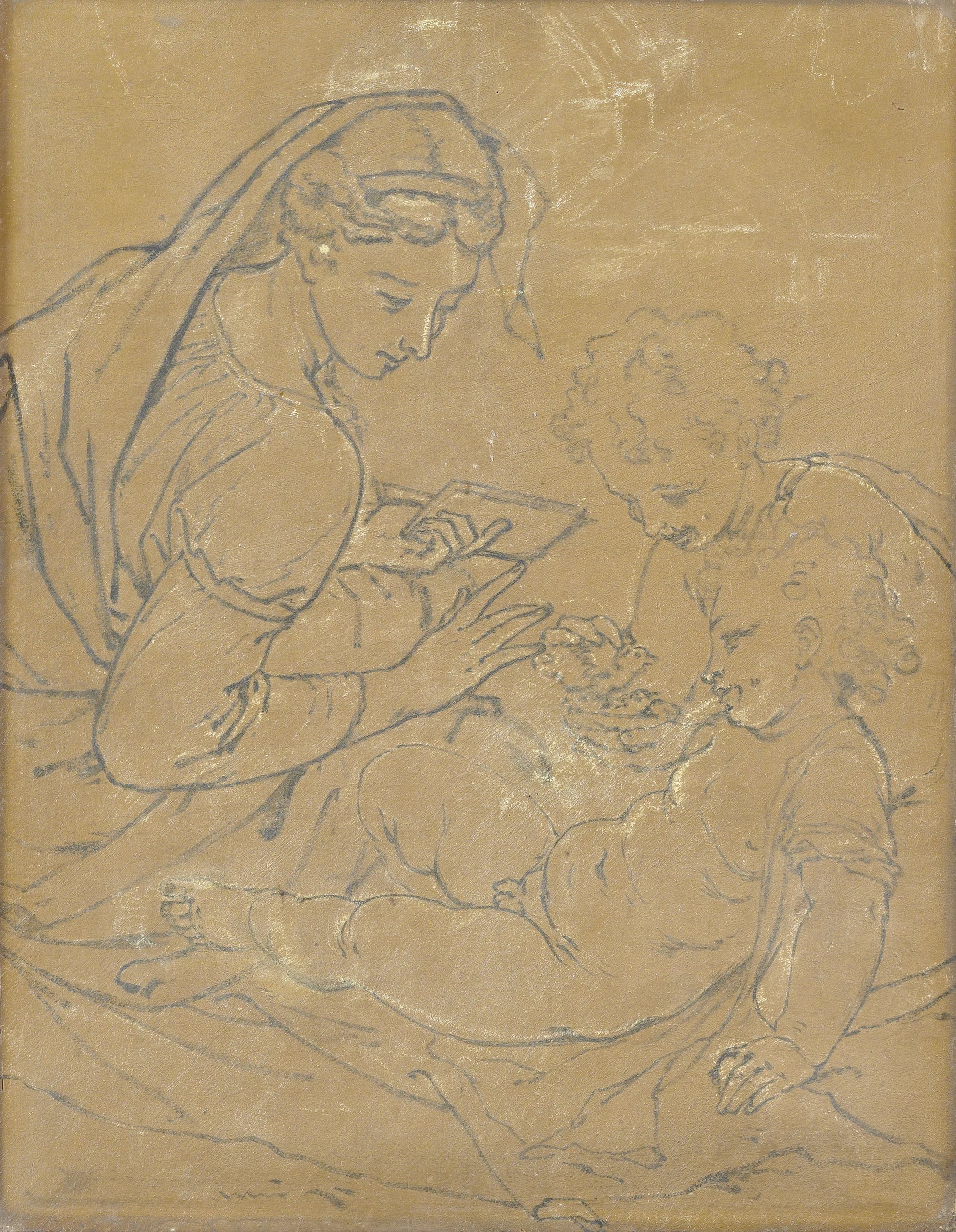 Marie avec l'enfant et John - Adriaen van der Werff