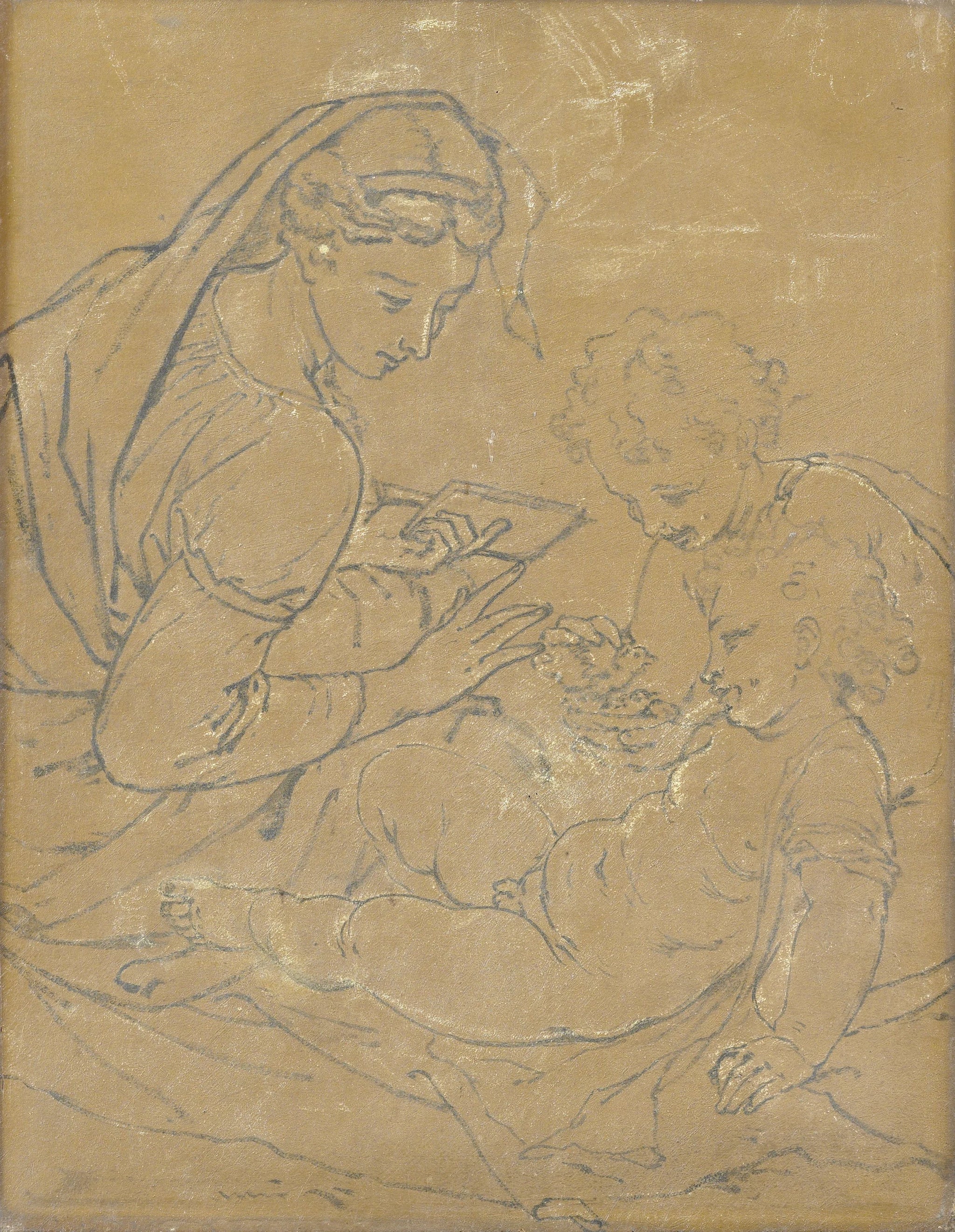 Marie avec l'enfant et John - Adriaen van der Werff