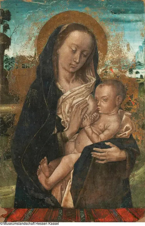 Marie avec l'enfant Jésus - Hugo van der Goes image 1 reproduction d’œuvre d’art à l’huile