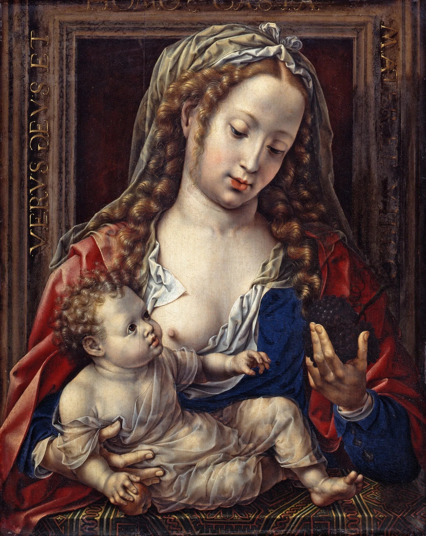Marie avec l'Enfant Jésus - Jan Gossaert image 1 copie peinte à la main à l’huile