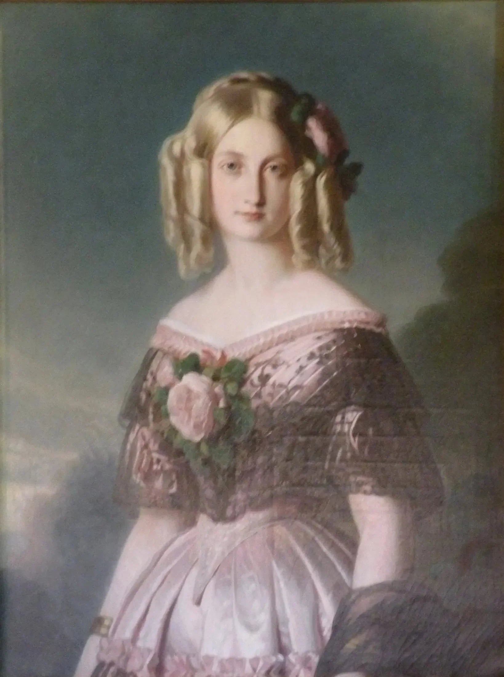 Marie-Caroline-Auguste de Bourbon-Salerne, duchesse d'Aumale - Franz Xaver Winterhalter image 1 tableau peint à l’huile sur toile
