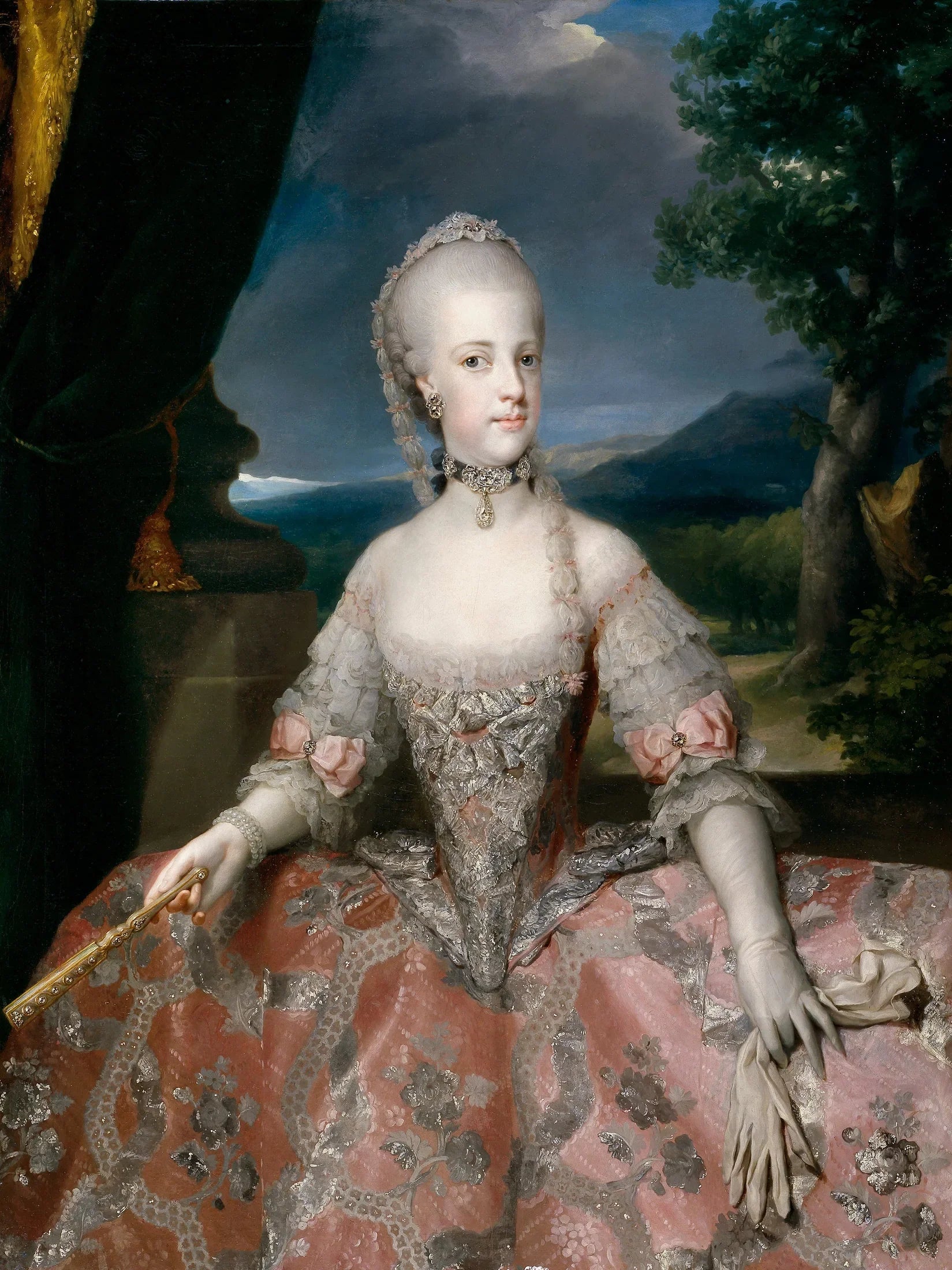 Marie-Caroline d'Autriche, reine de Naples - Anton Raphael Mengs image 1 reproduction artisanale de tableau