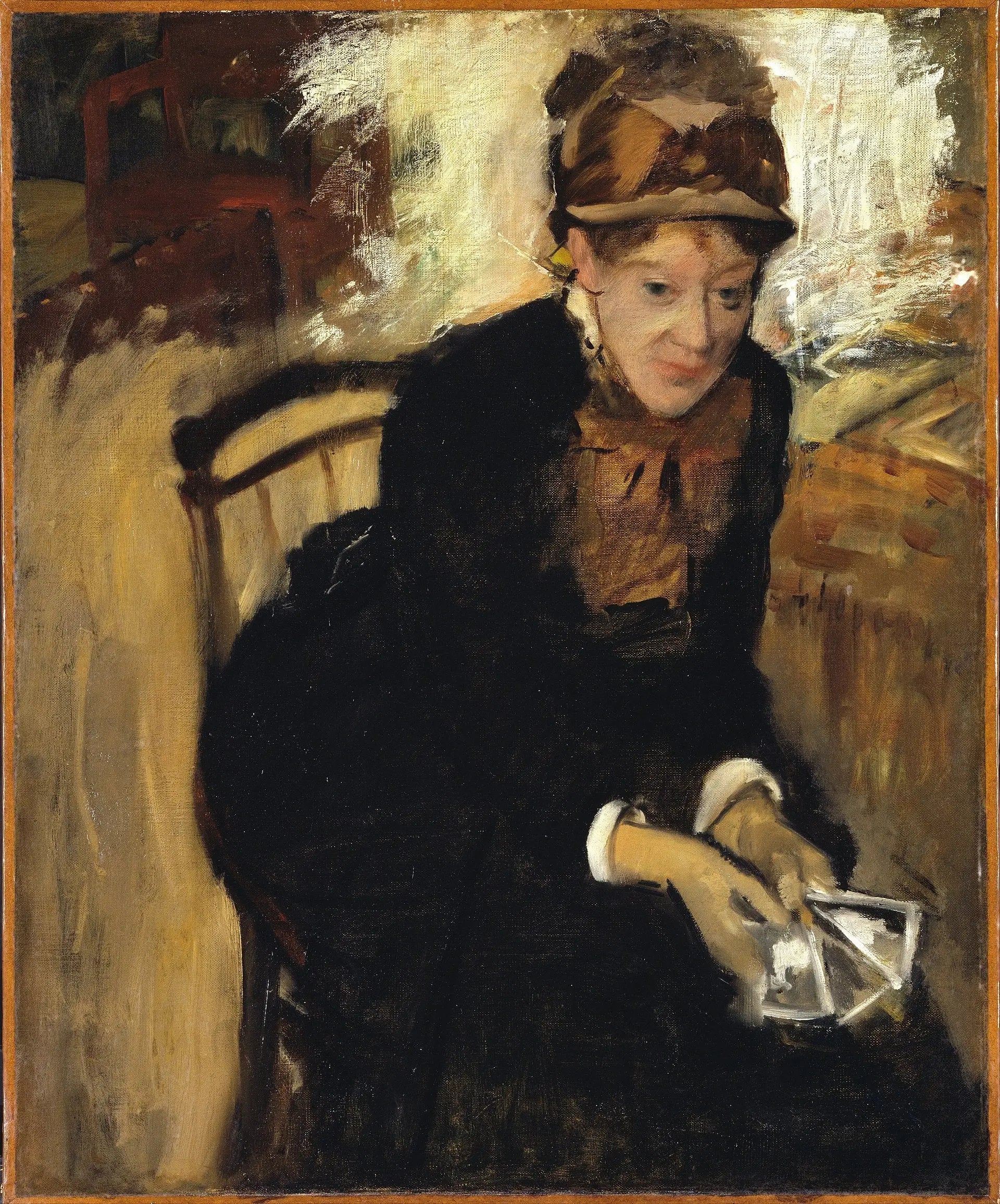 Marie Cassatt - Edgar Degas image 1 copie peinte à la main à l’huile