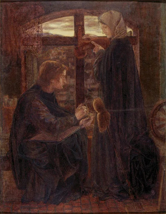 Marie dans la maison de Saint Jean - Dante Gabriel Rossetti image 1 copie de tableau peinte à la main